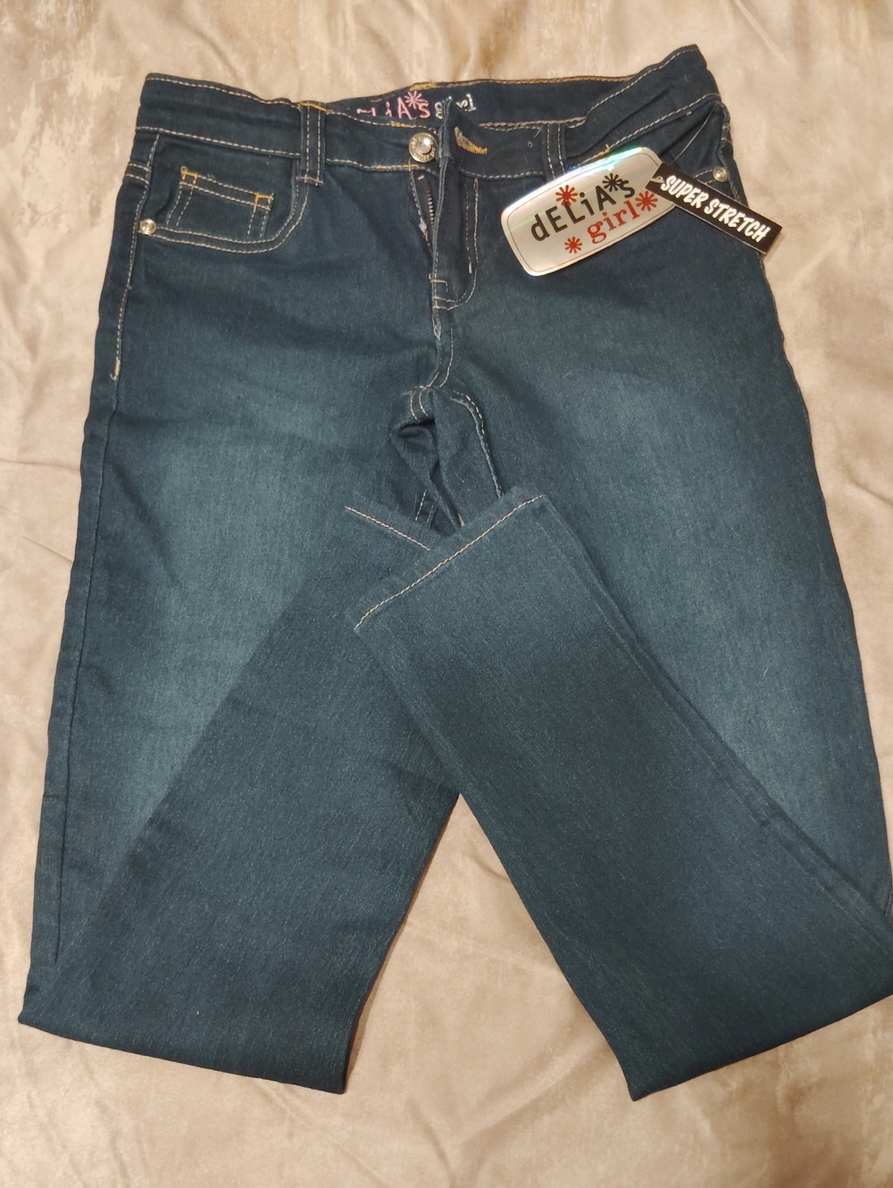 dELiA*s Dark Blue Skinny Jeans - Super Stretch!! Girl's Size 16